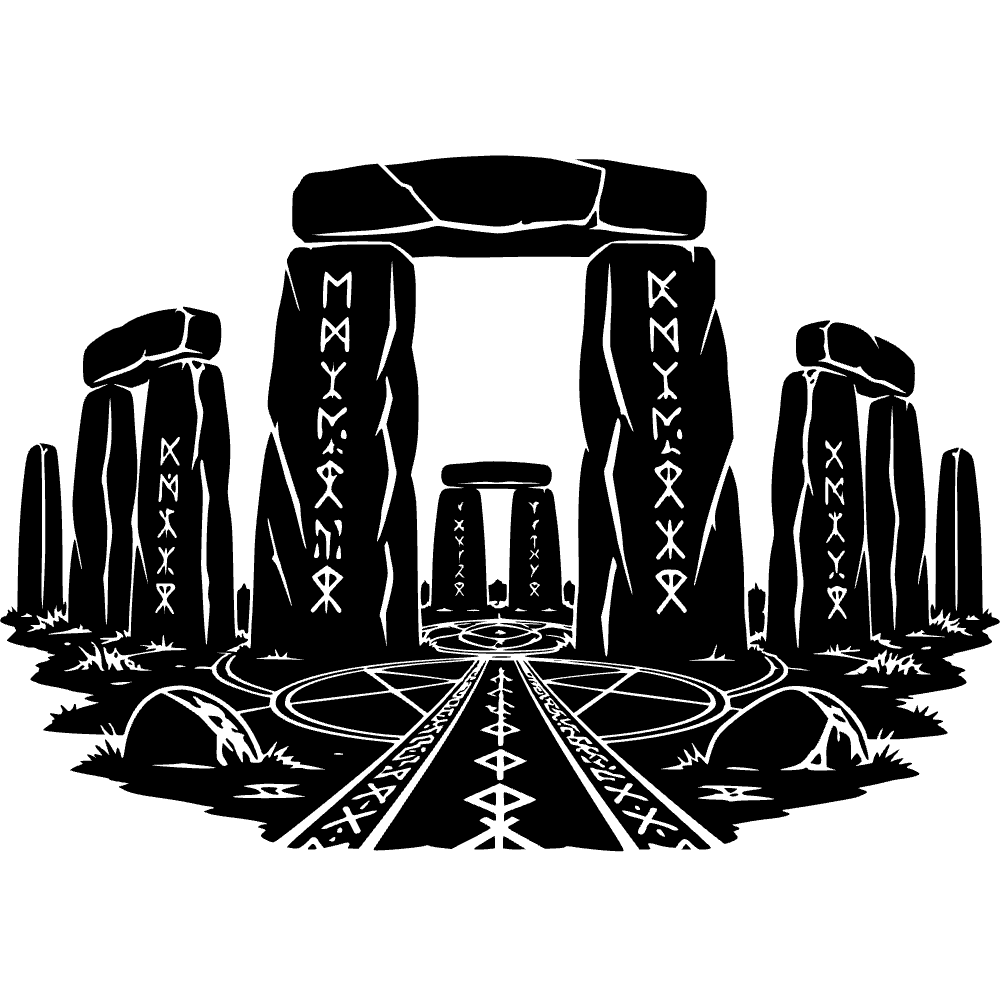 Stonehenge brillando antiguo — archivo SVG
