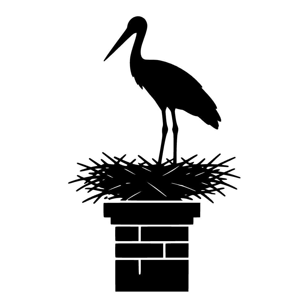 Icono de nido de cigüeña — archivo SVG