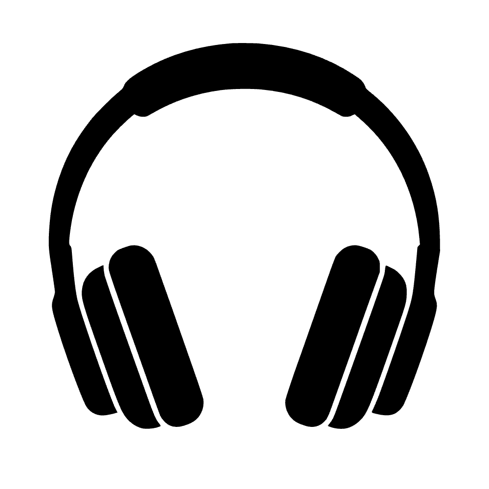 Studio Headphones Icon SVG cut file preview