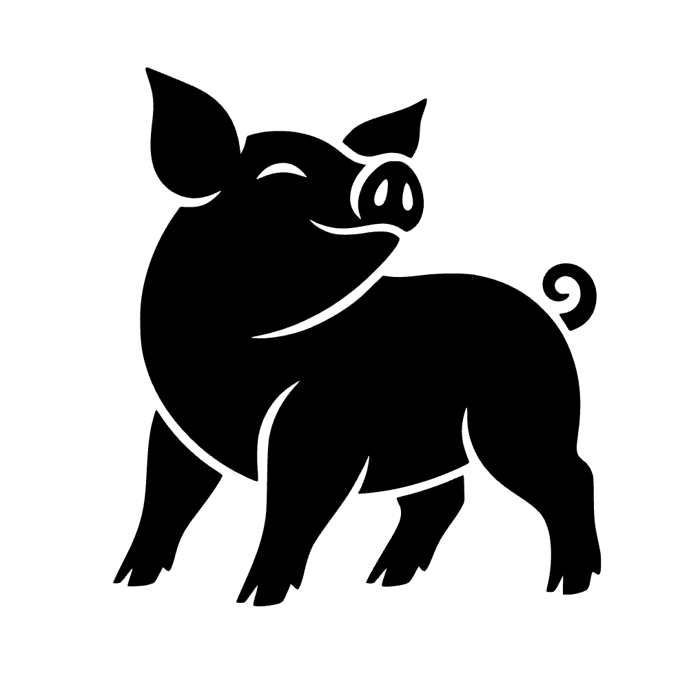 Cerdo zodiacal estilizado — archivo SVG