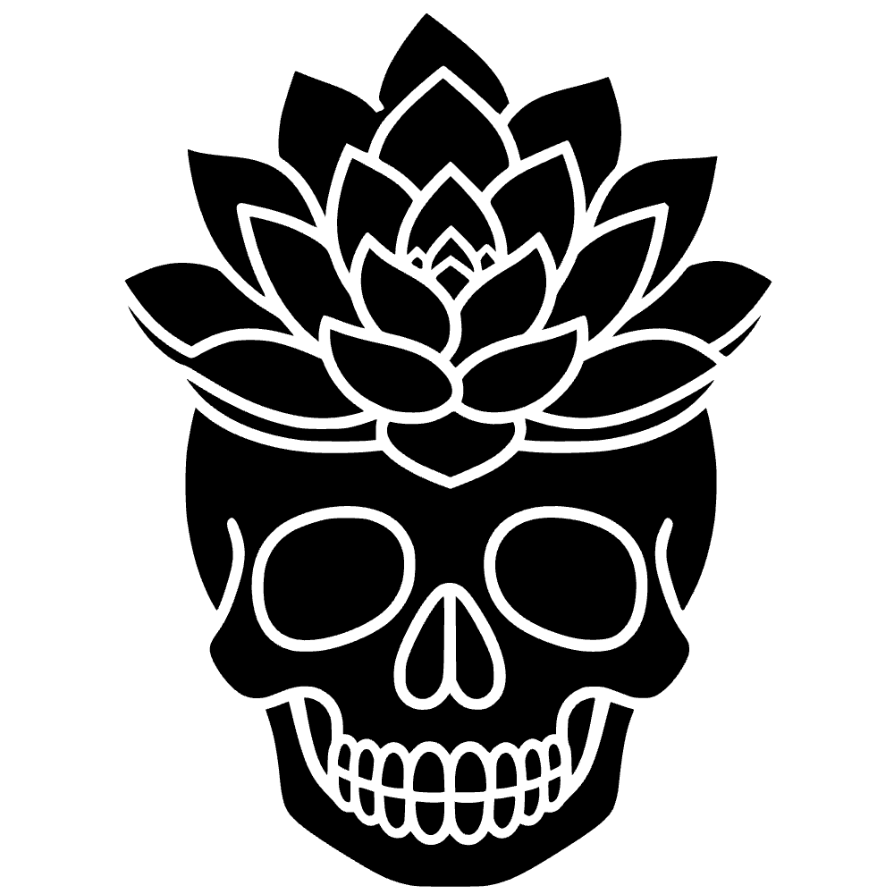 Maceta de calavera suculenta — archivo SVG
