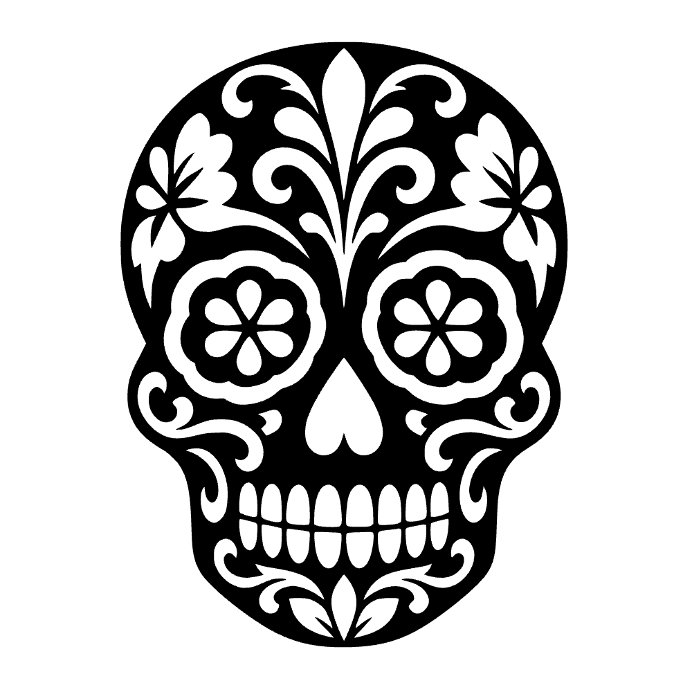 Sugar Skull Ornate Icon SVG cut file preview