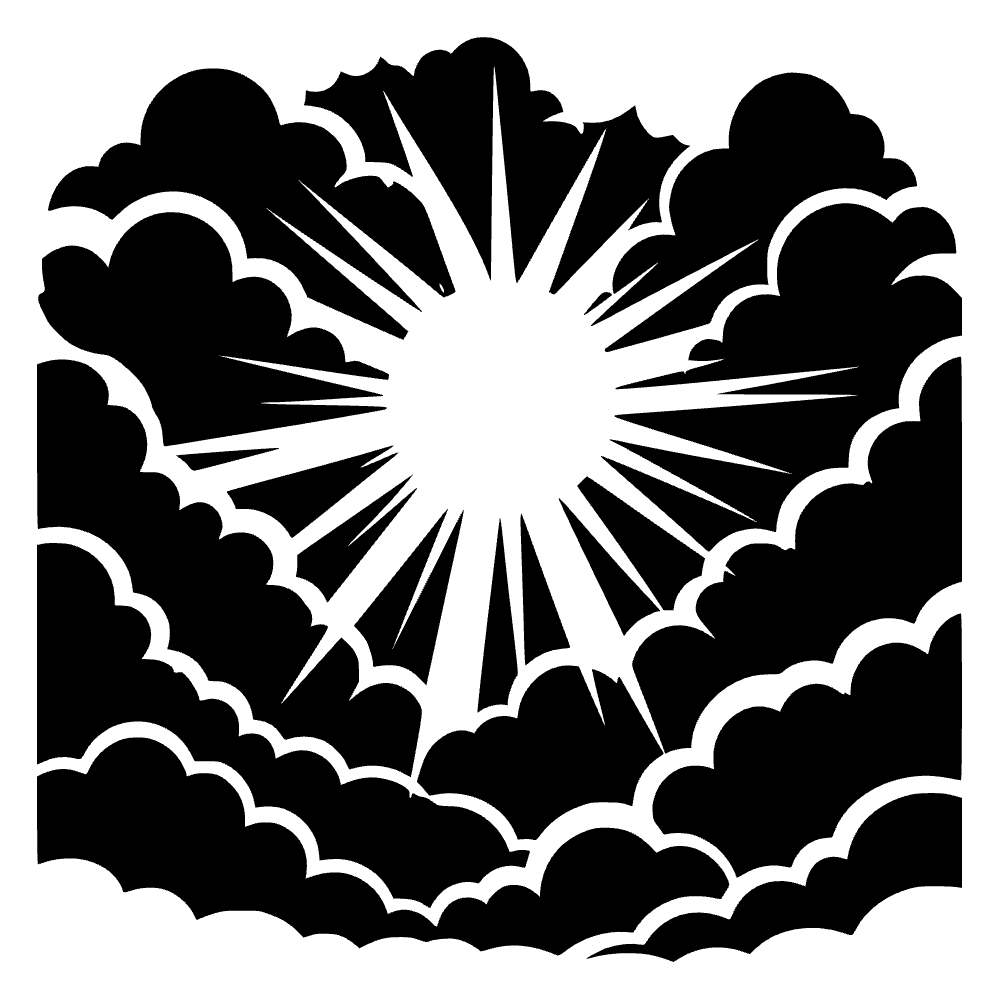 Rayo de sol brillando — archivo SVG
