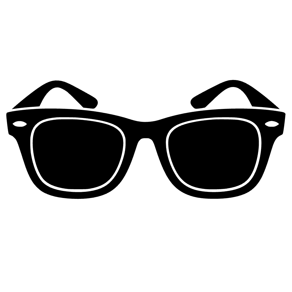 Gafas de sol retro de marco grueso — archivo SVG