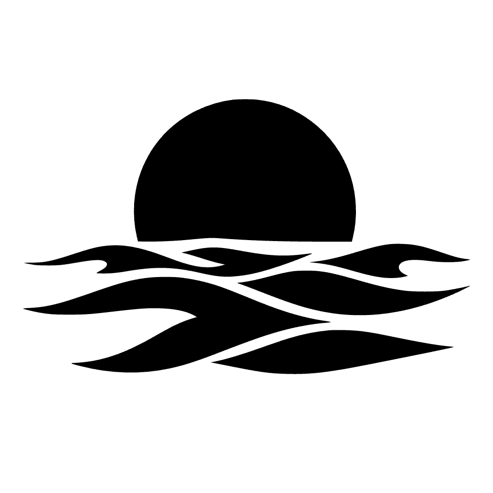 Olas del océano al atardecer — archivo SVG