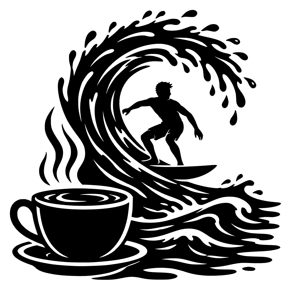 Surfista atrapando ola — vista previa del archivo SVG