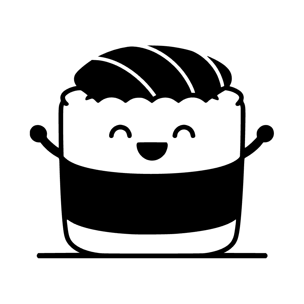 Sushi Roll Character Icon SVG cut file preview