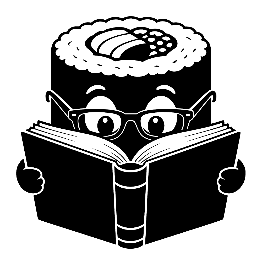 Sushi Roll Reading Silhouette SVG SVG cut file preview