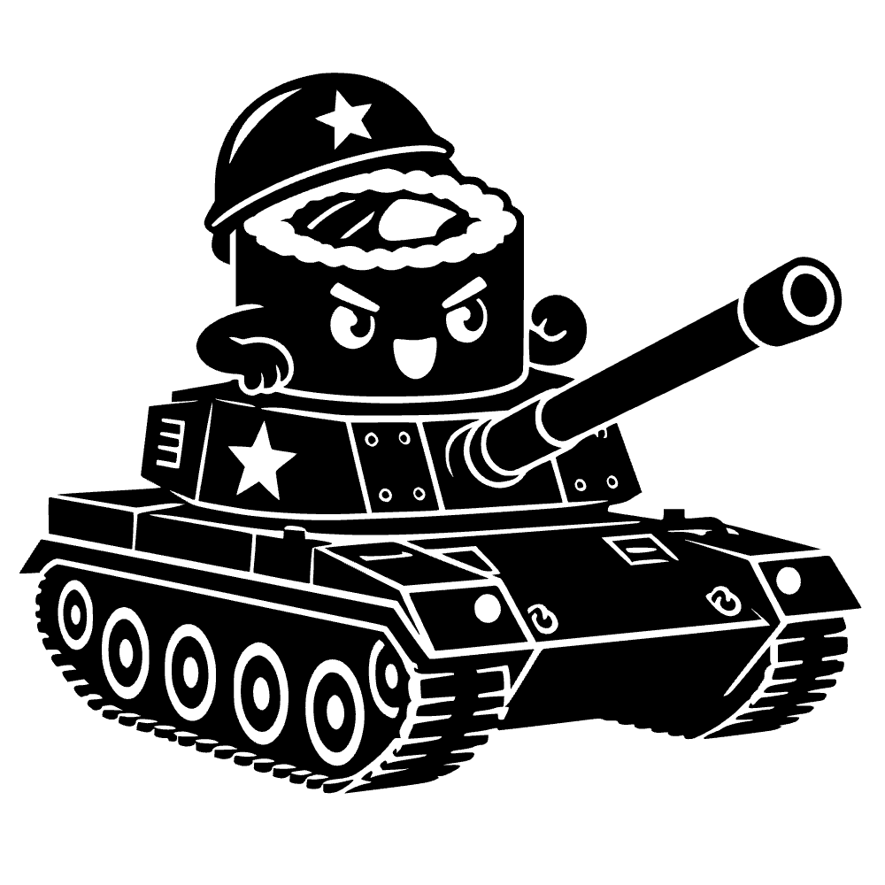Sushi Roll Tank SVG cut file preview