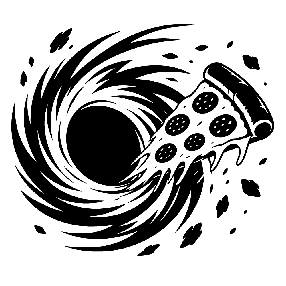 Swirling Hole Pizza Icon SVG SVG cut file preview