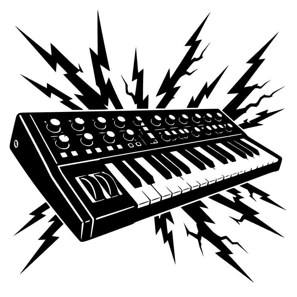 Synthesizer Keyboard Icon SVG SVG cut file preview