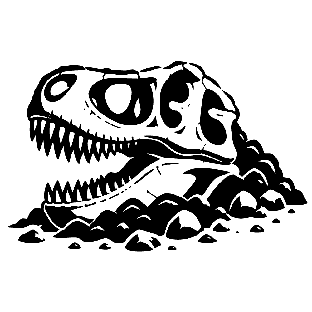 Cráneo de dinosaurio T Rex — archivo SVG