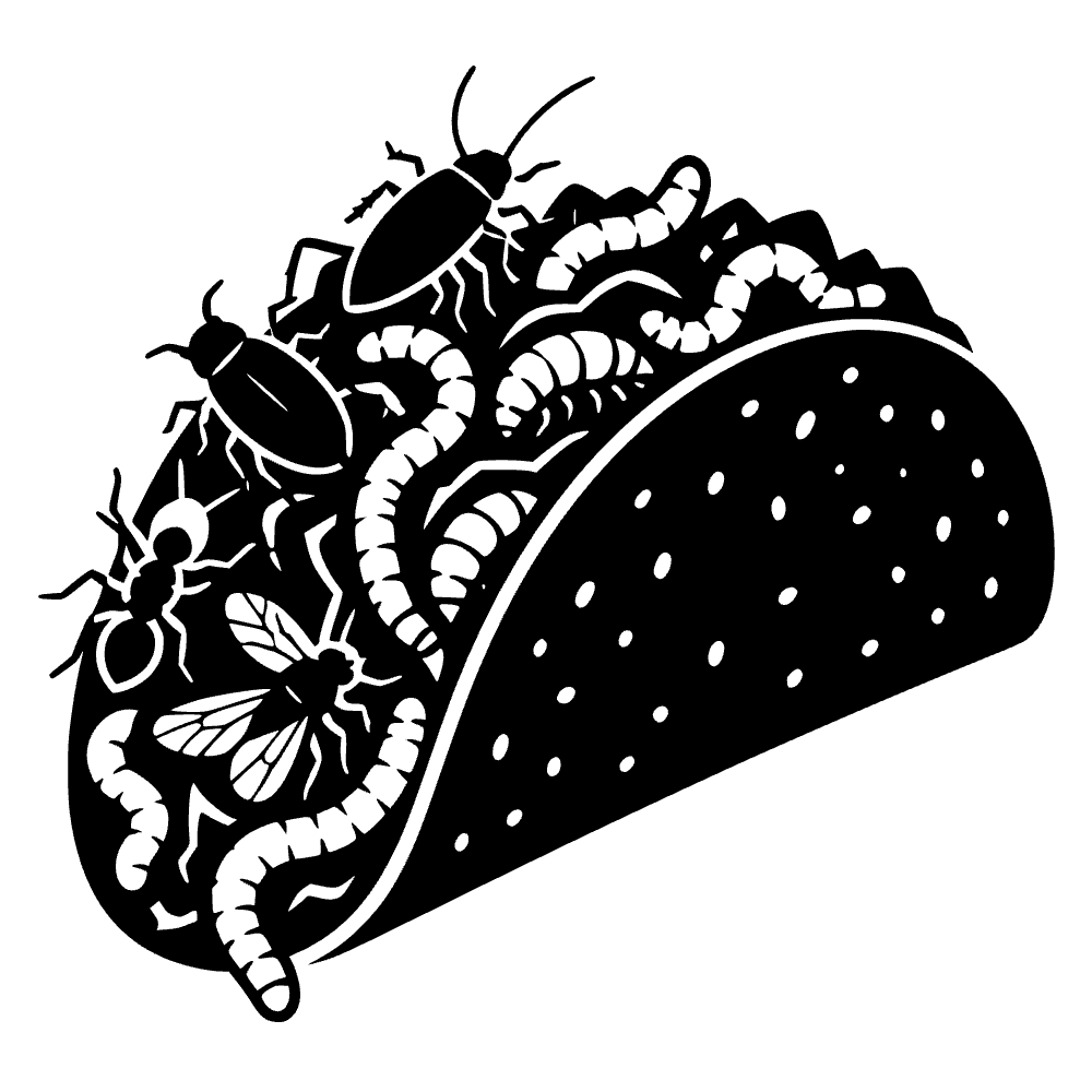Taco con insectos arrastrándose — archivo SVG