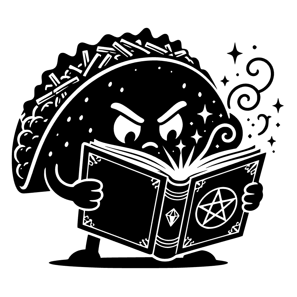 Concha de taco leyendo — archivo SVG