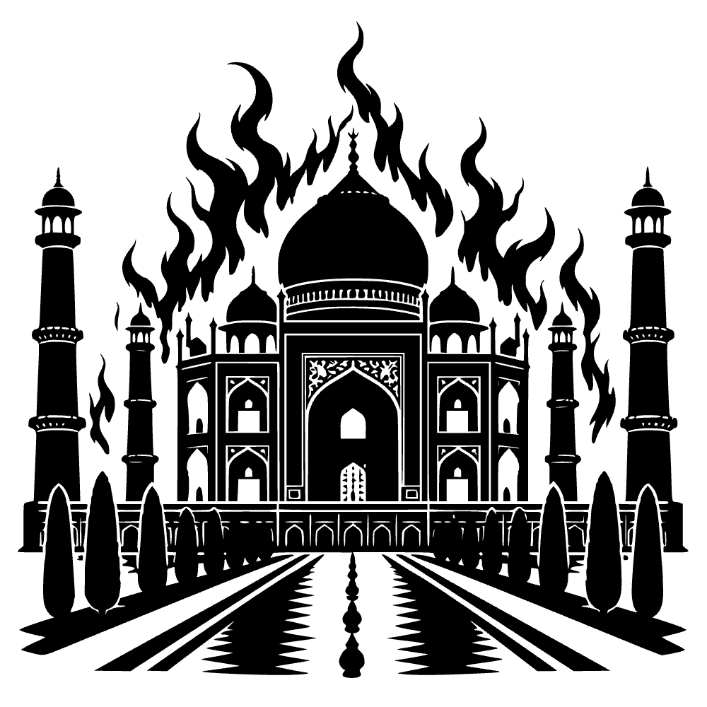 Icono del Taj Mahal brillante y extraño — archivo SVG