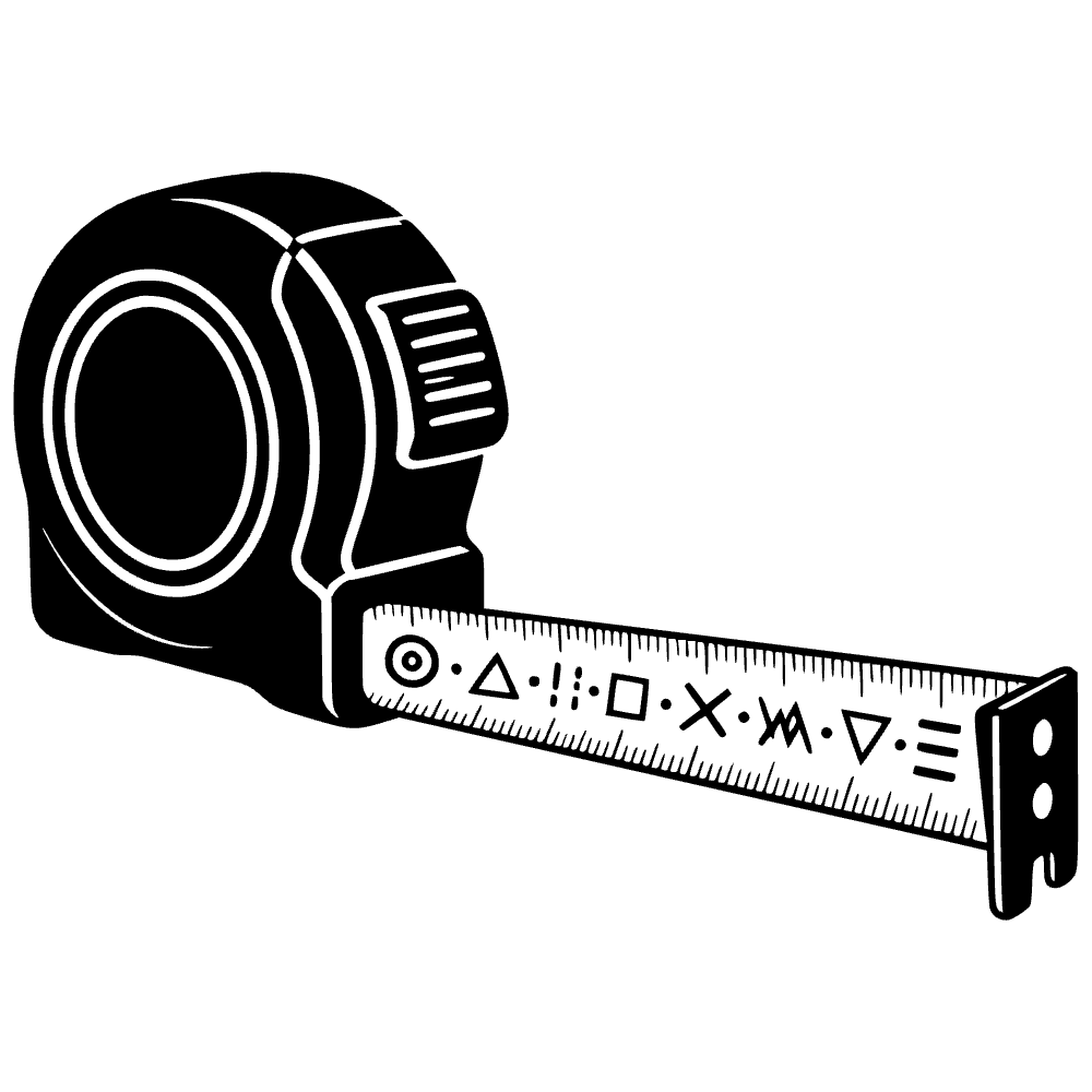 Icono de cinta métrica — archivo SVG