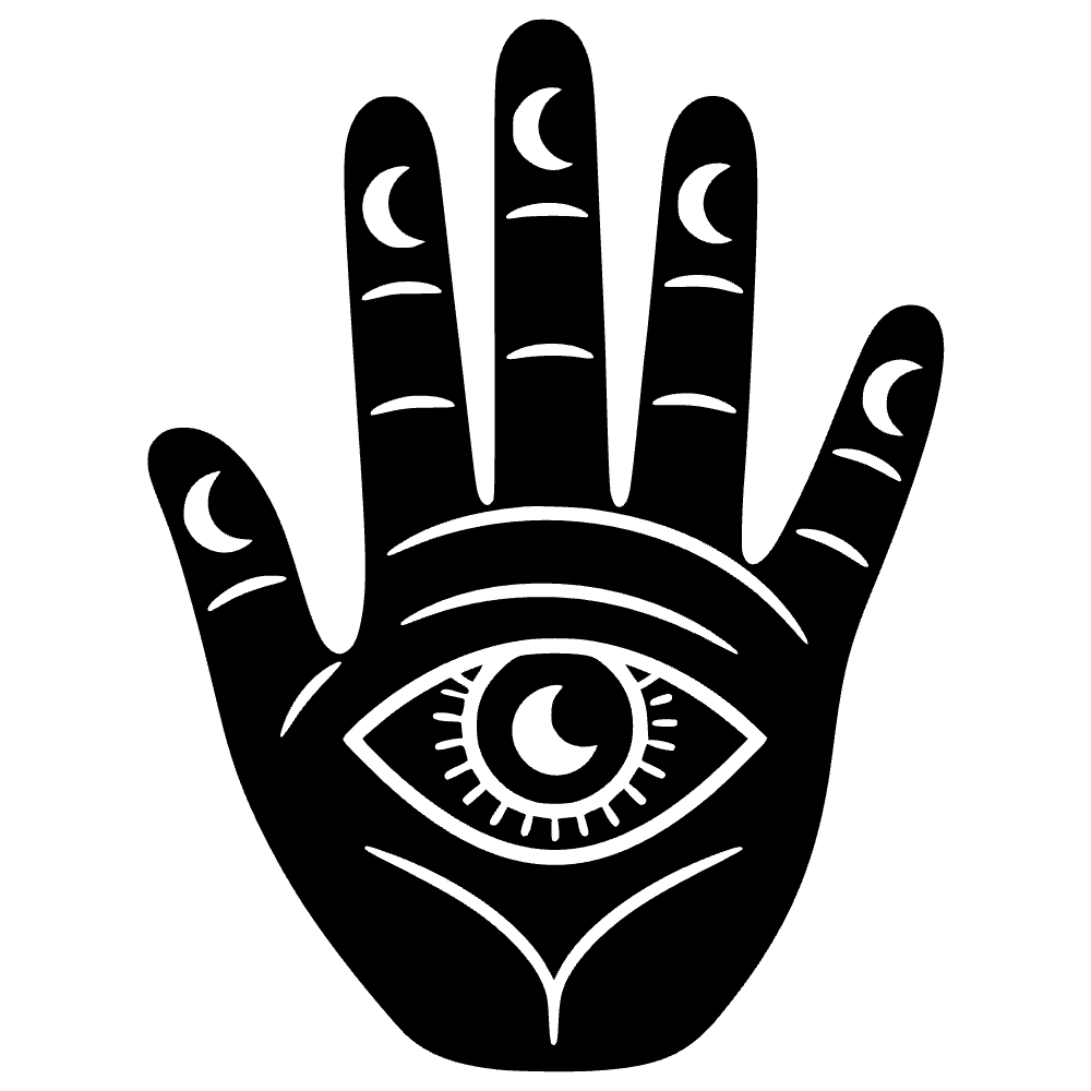 Tarot con mano sosteniendo un ojo — archivo SVG