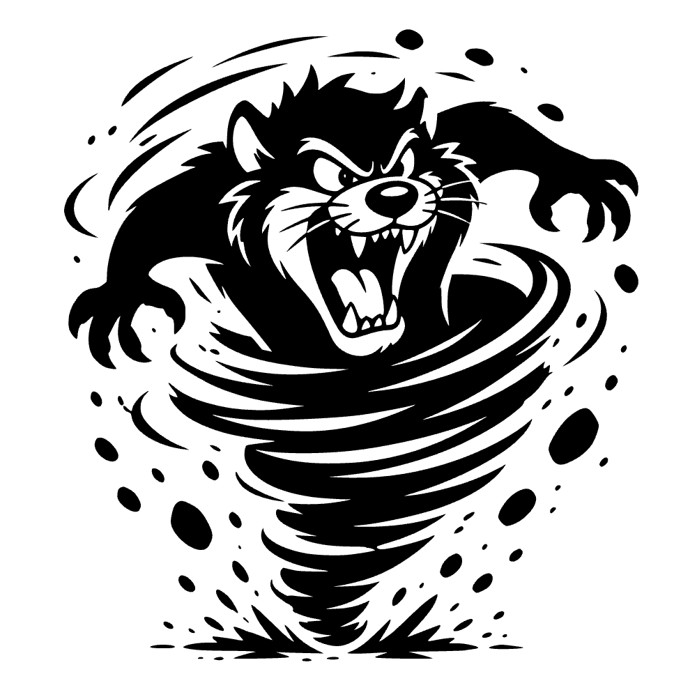 Demonio de Tasmania en tornado — archivo SVG