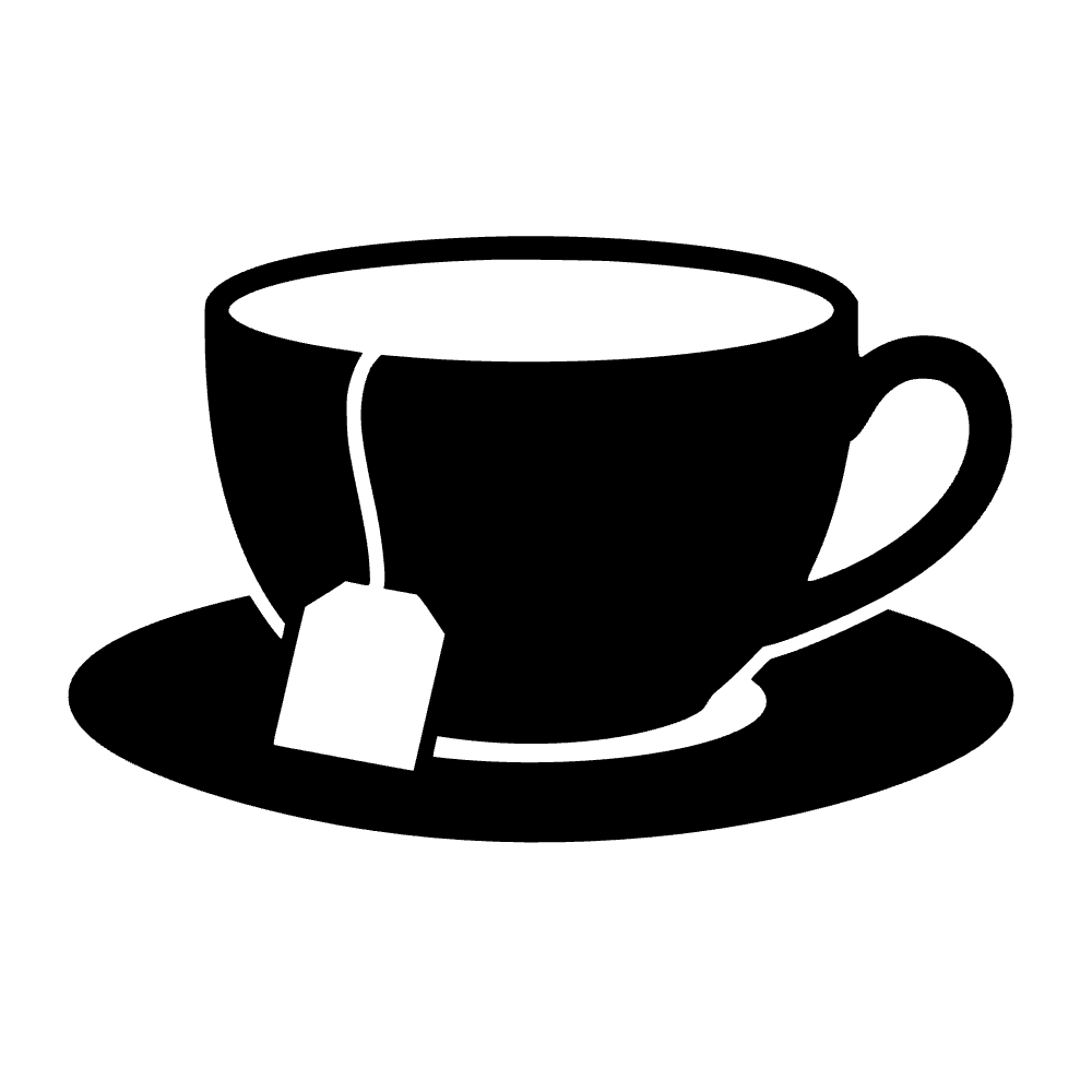 Taza de té con plato — archivo SVG