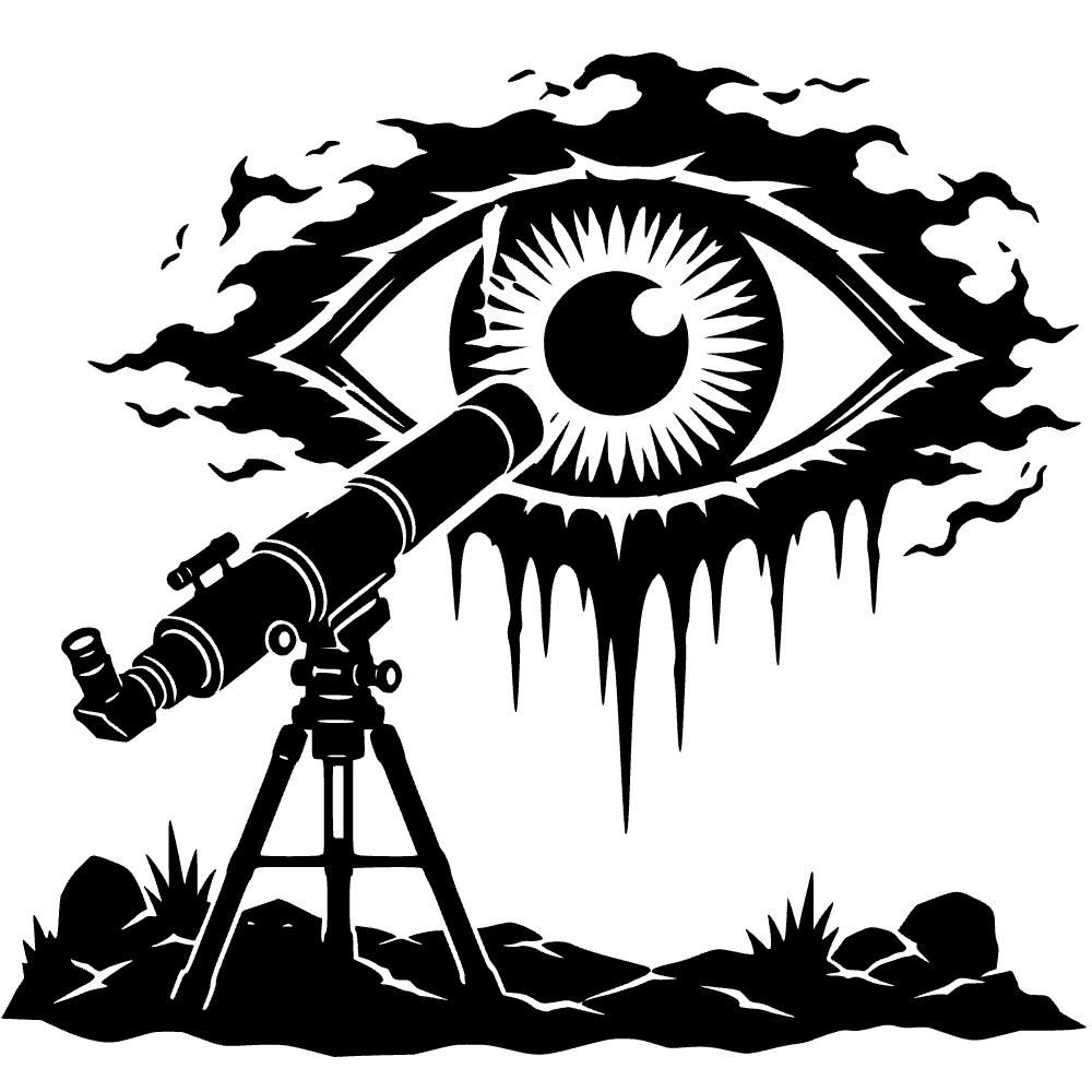 Telescopio apuntando al ícono — archivo SVG