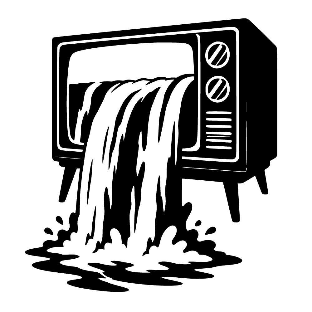 Pantalla de televisión vertiendo — archivo SVG