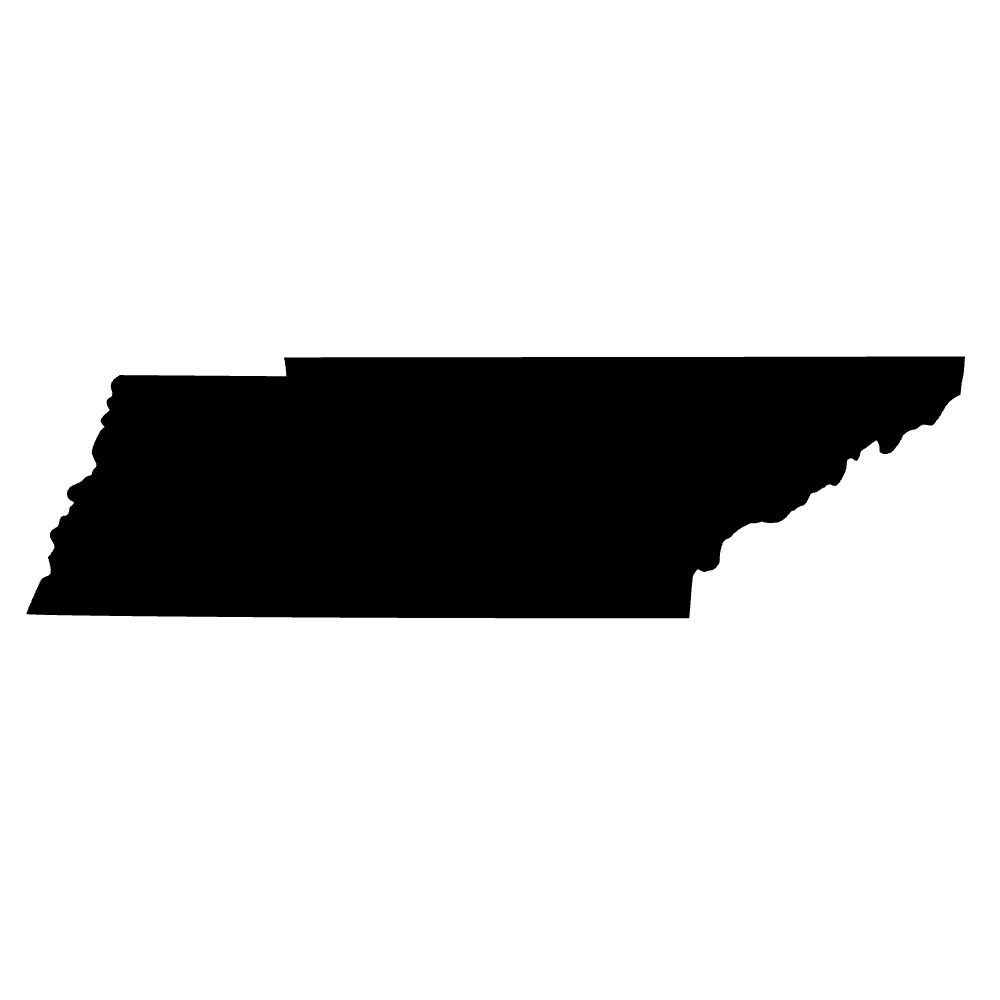 Mapa de Tennessee — archivo SVG