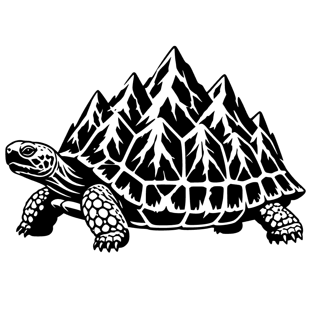 Tent Tortoise Icon SVG cut file