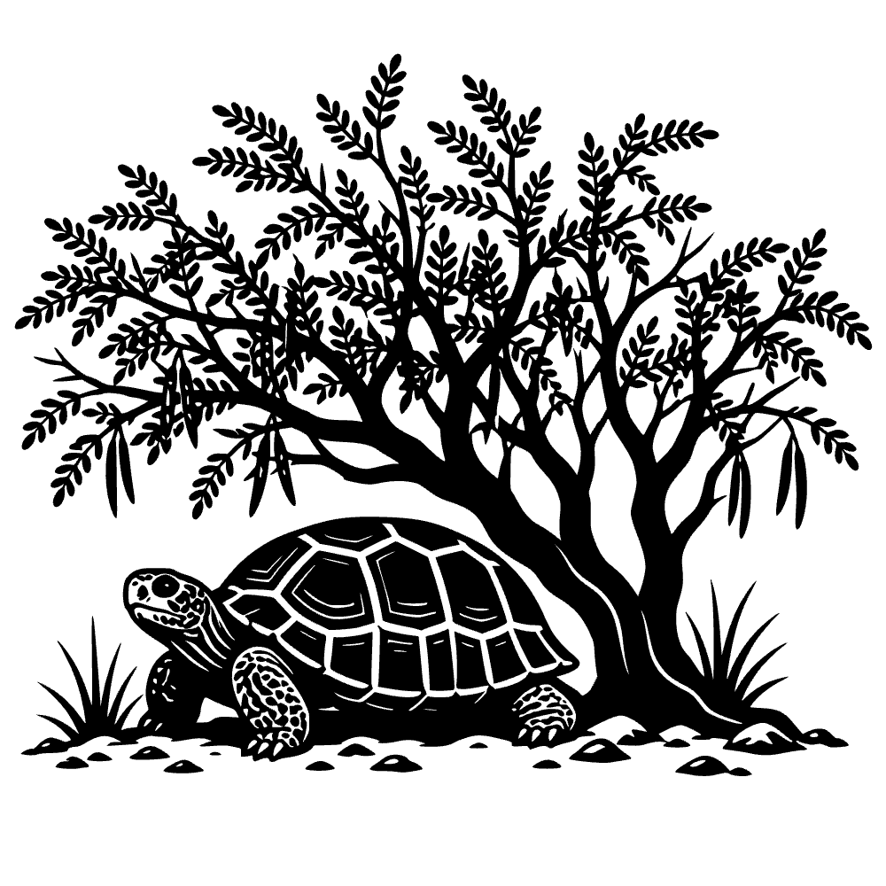 Tortuga de Texas resguardándose — archivo SVG