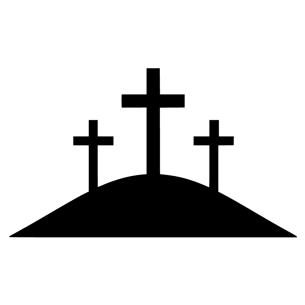 Tres cruces en la colina — archivo SVG