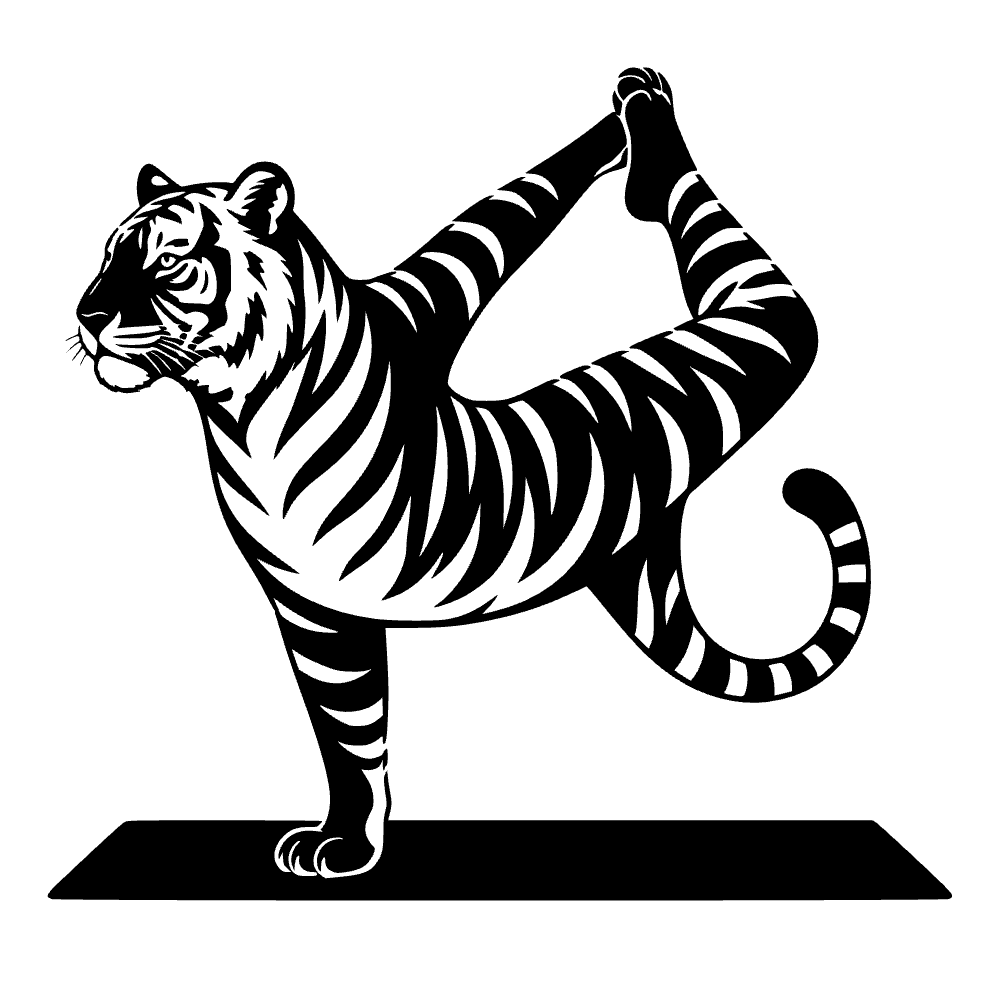 Tiger Doing Complex Yoga SVG SVG cut file preview