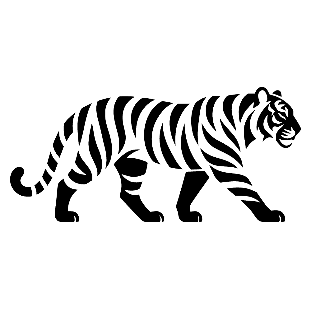 Tigre caminando — archivo SVG