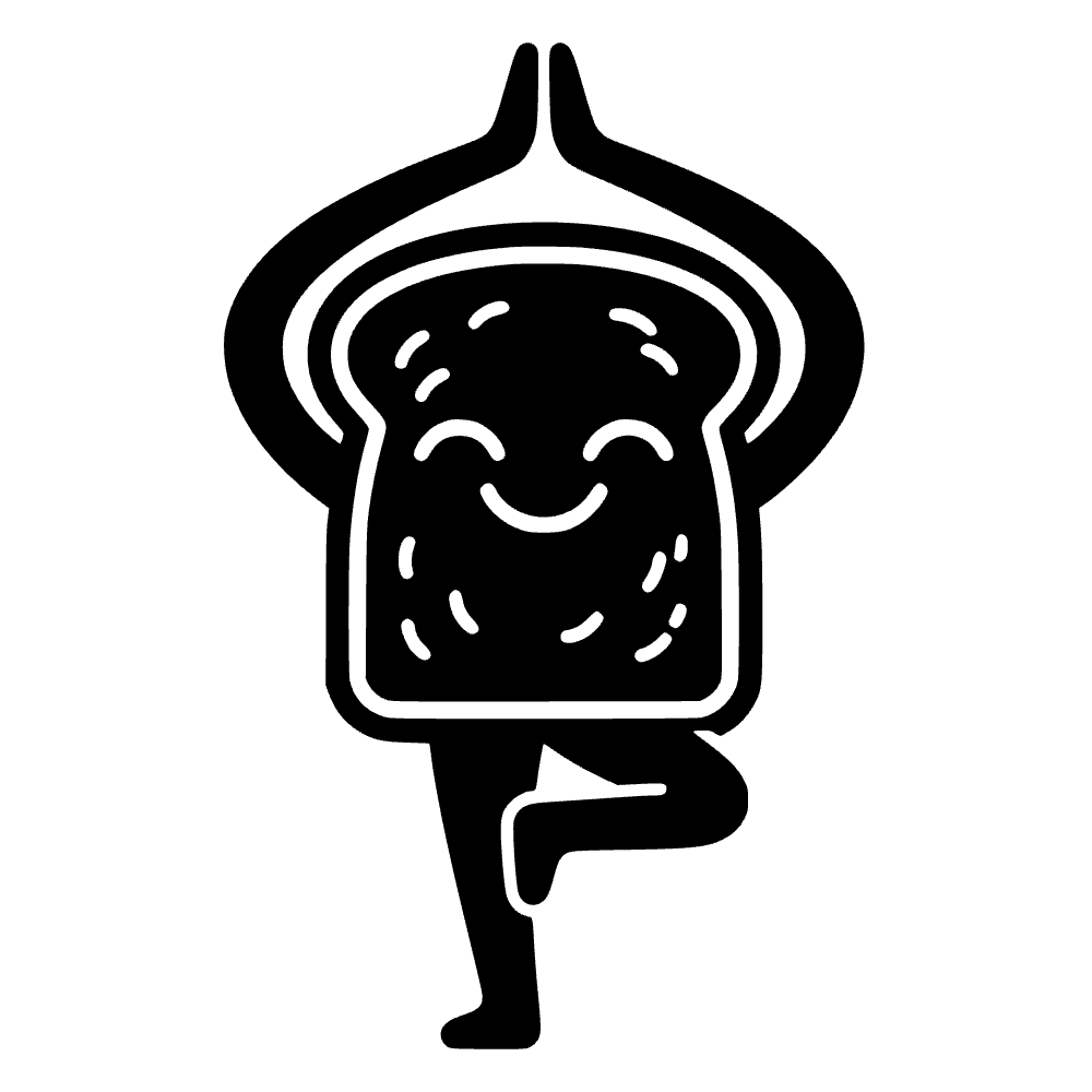 Tostada haciendo yoga — archivo SVG