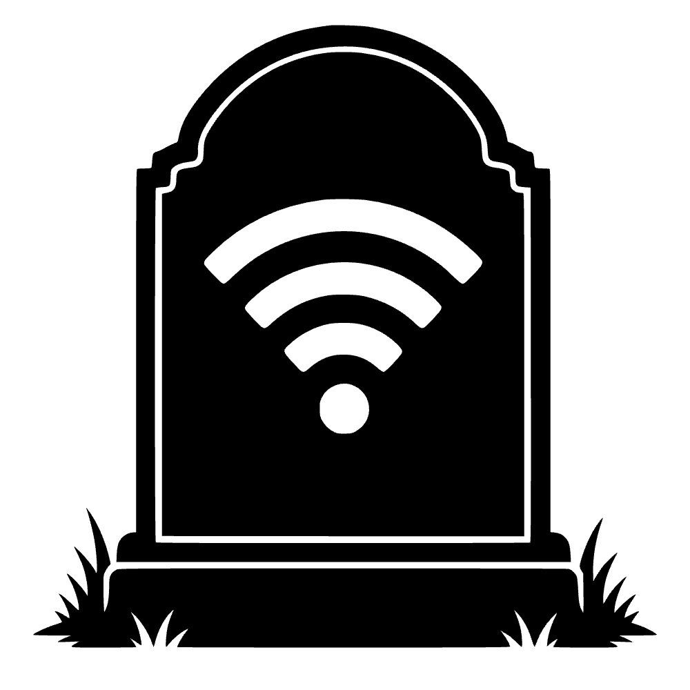 Tombstone con icono de Wi Fi — archivo SVG