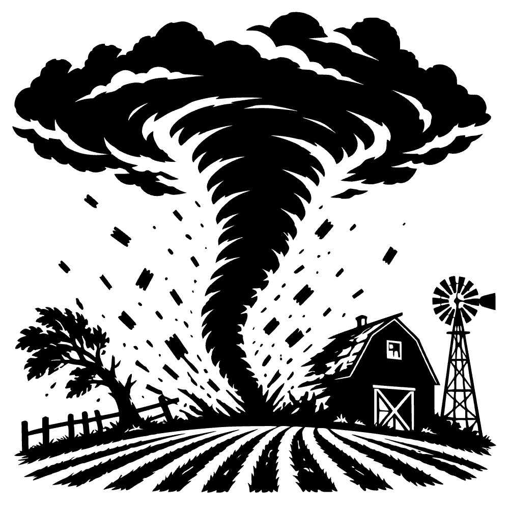 Nube de embudo de tornado — archivo SVG