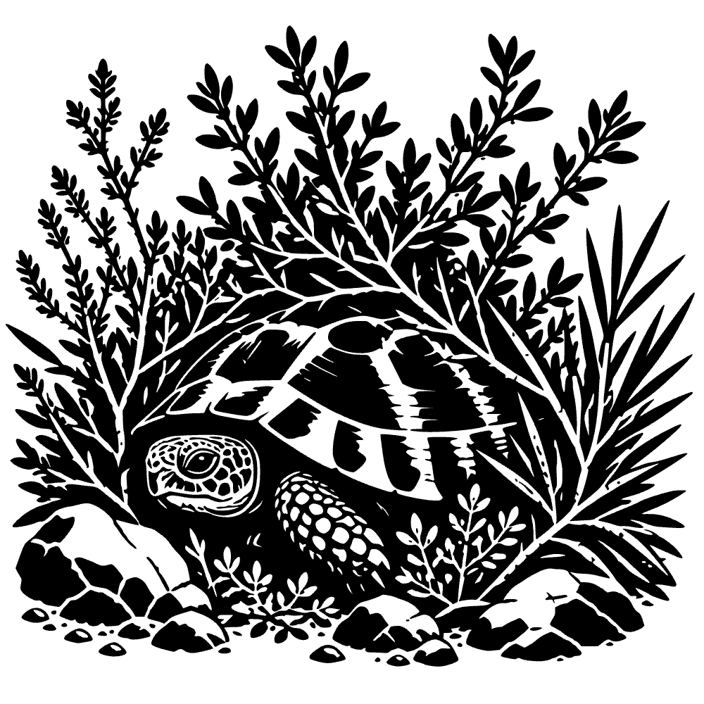 Tortuga escondiéndose — archivo SVG