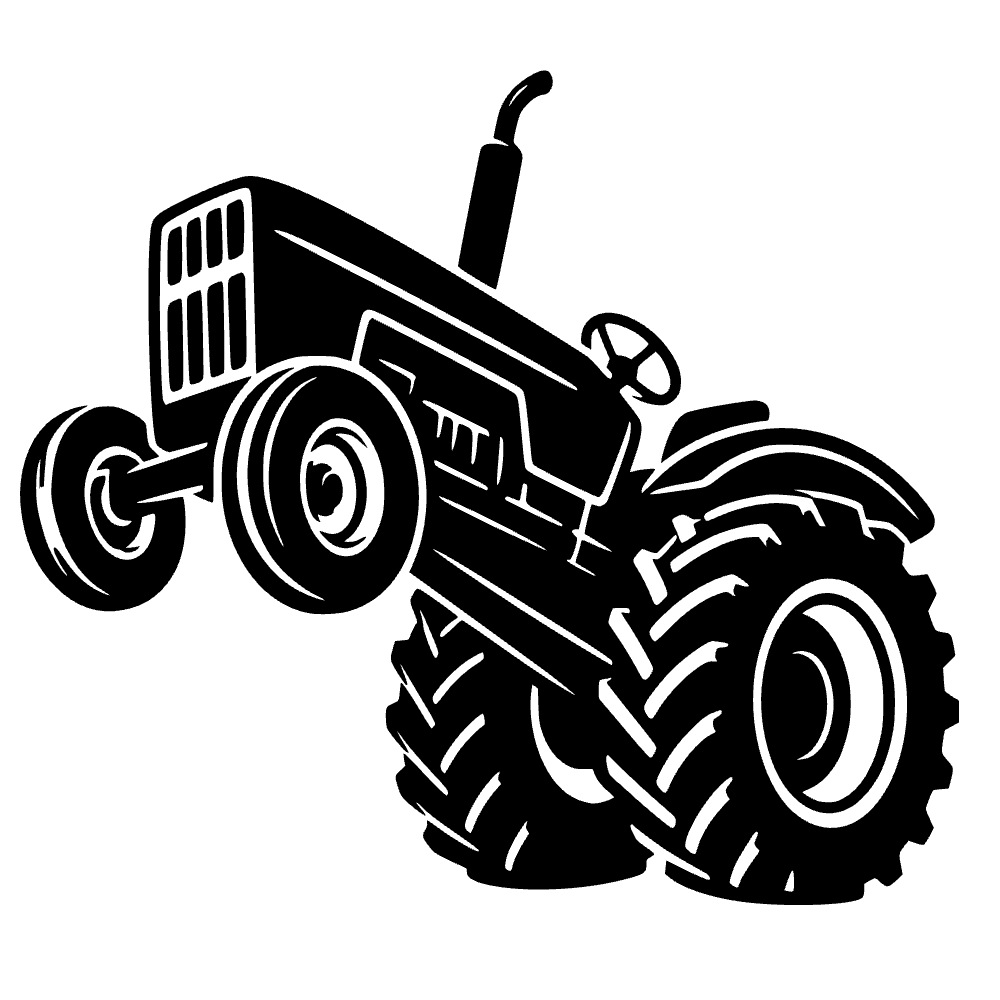 Tractor haciendo caballito — archivo SVG