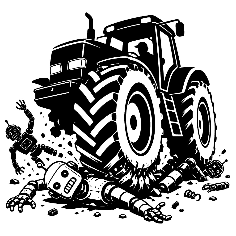 Ruedas de tractor rodando — archivo SVG