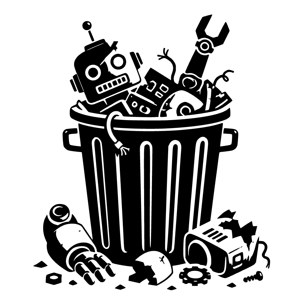Bote de basura desbordándose — archivo SVG