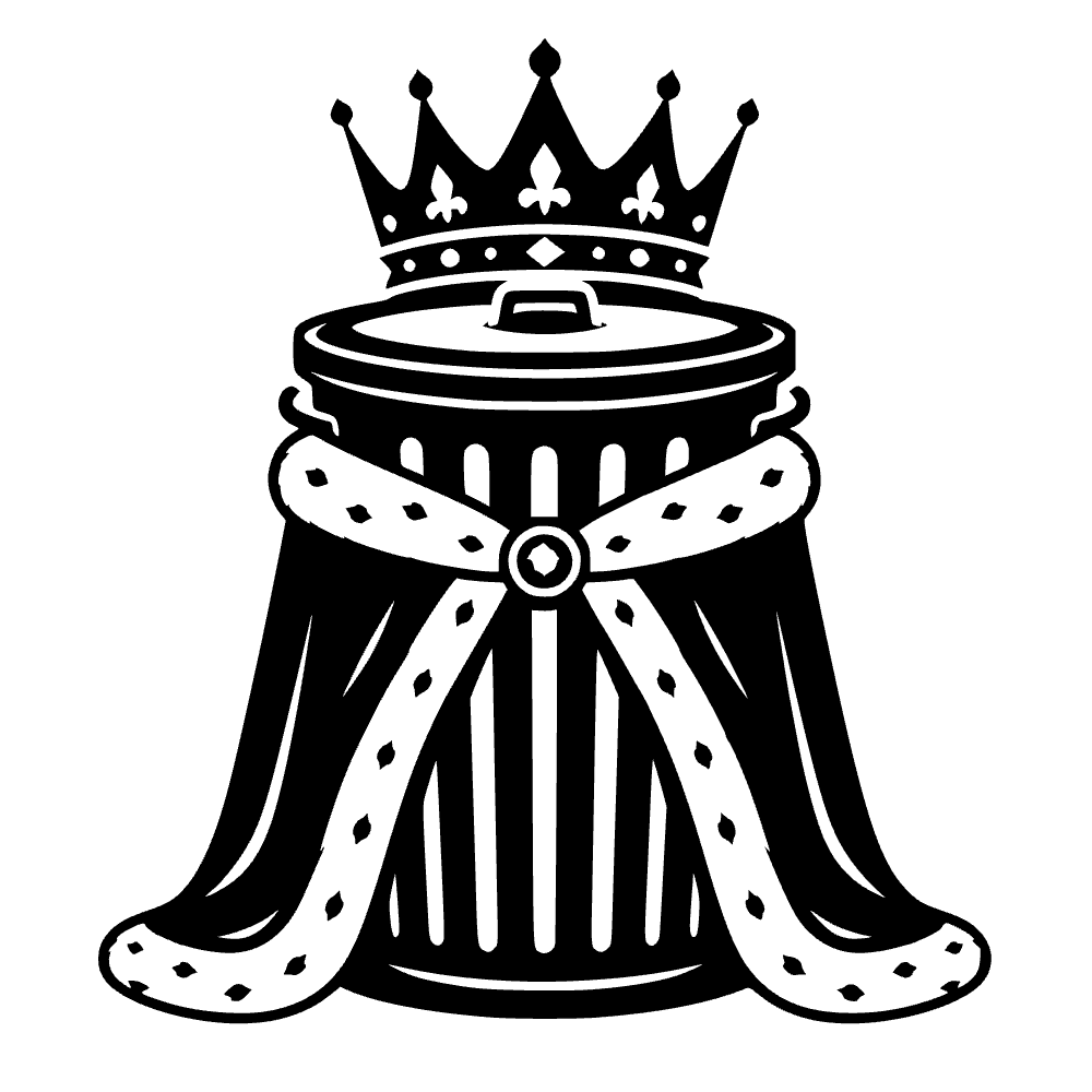 Basurero con corona — archivo SVG