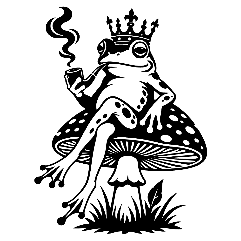 Rana arbórea con corona — archivo SVG