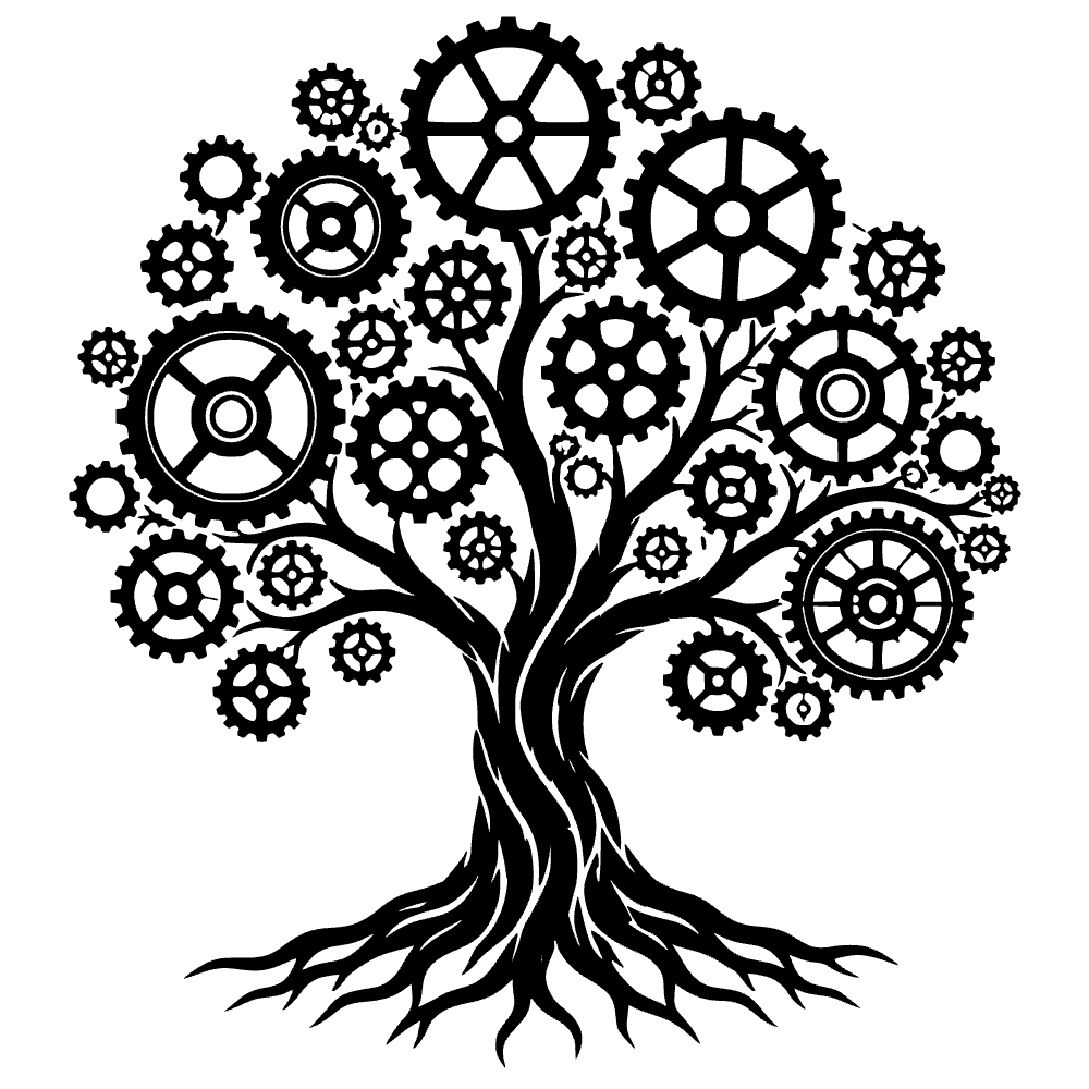 Tree Mechanical Gears SVG cut file