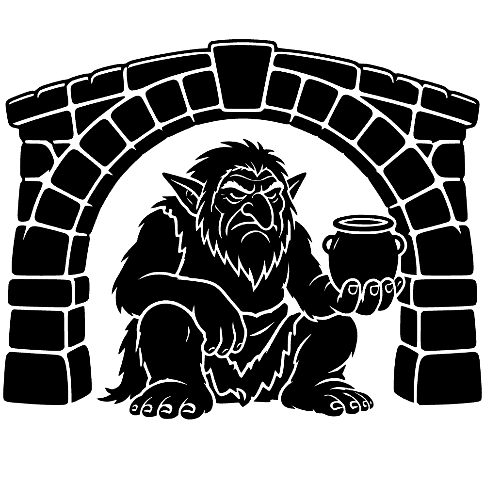 Troll bajo el puente — archivo SVG
