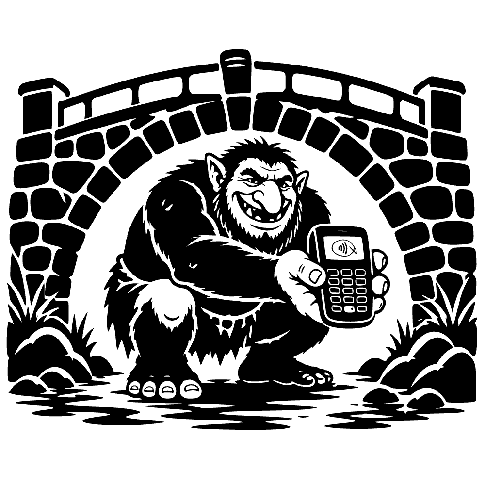 Troll Under Stone Bridge Icon SVG cut file preview