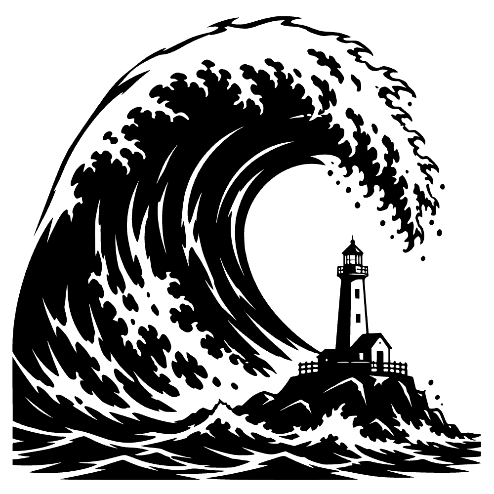 Icono de ola de tsunami — archivo SVG