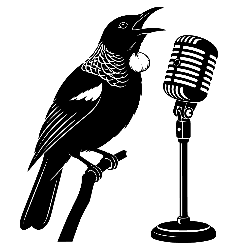 Pájaro tui cantando — archivo SVG