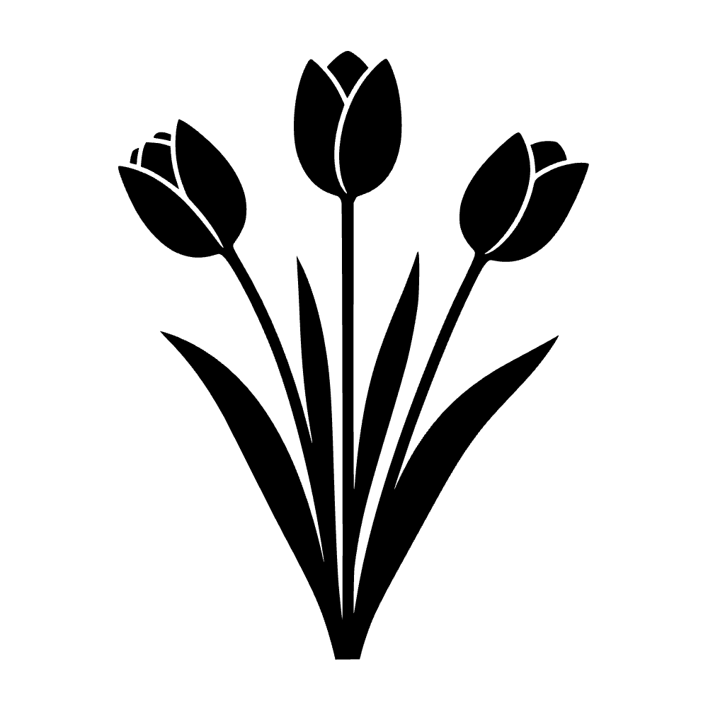 Trío de tulipanes — archivo SVG