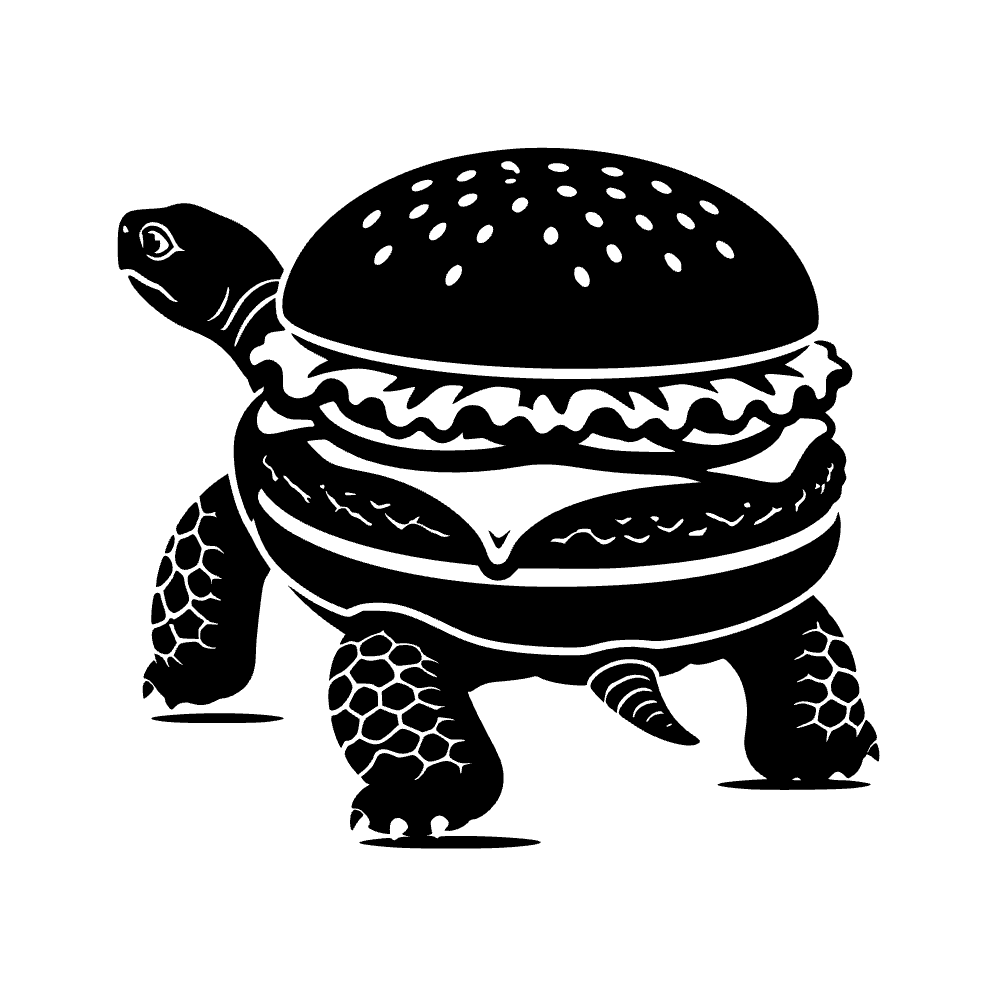 Icono de tortuga hamburguesa — archivo SVG