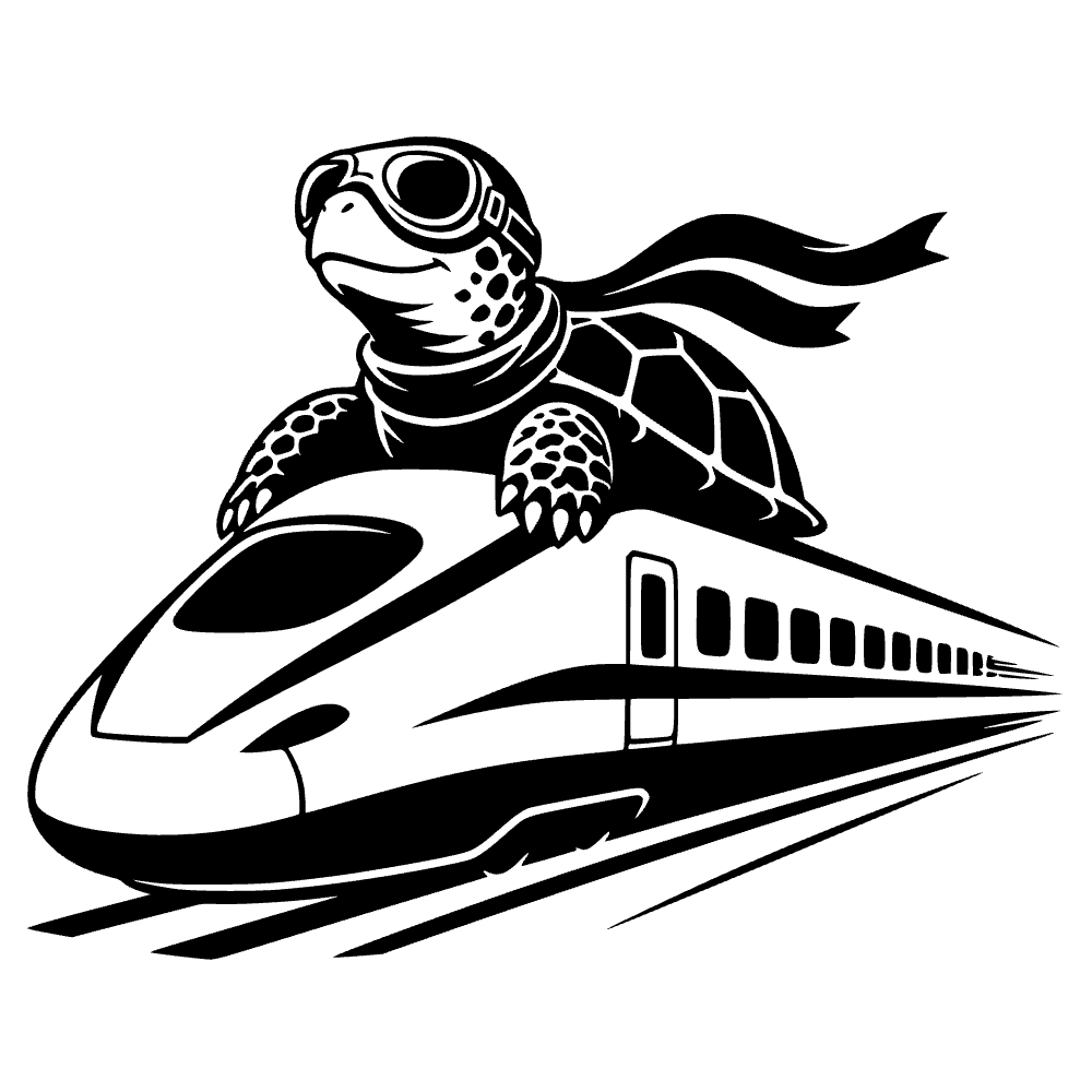 Turtle Riding High Speed SVG cut file