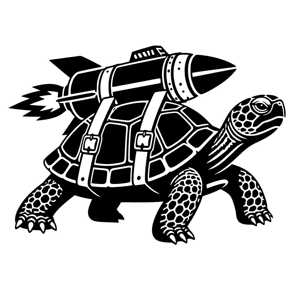 Turtle Sci Fi Rocket Icon SVG SVG cut file preview