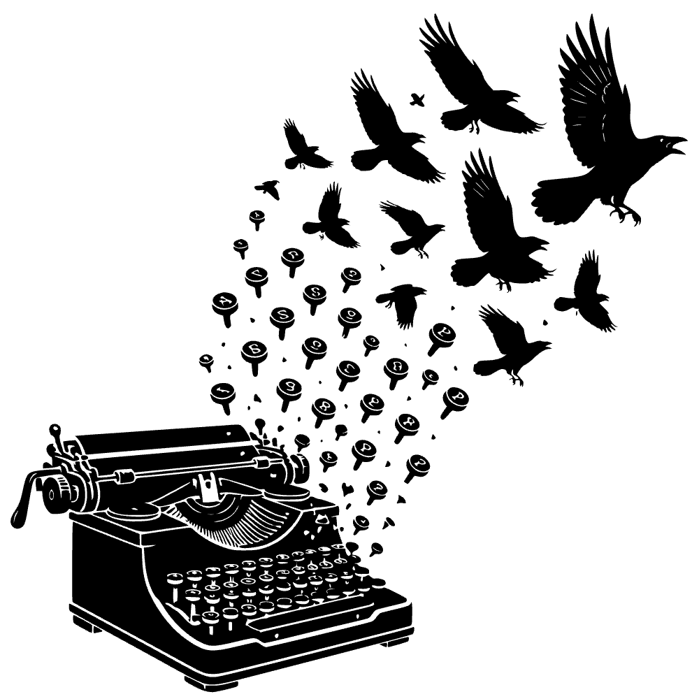Teclas de máquina de escribir volando — archivo SVG